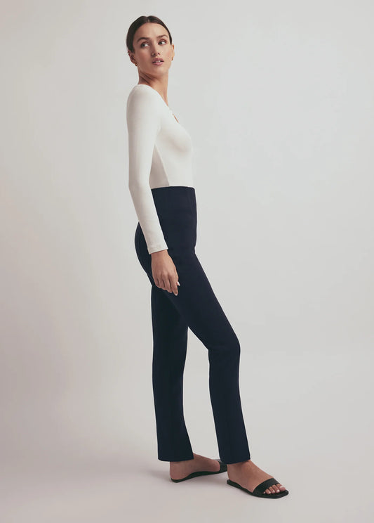 Favorite Daughter Henley Ribbed L/S  in White