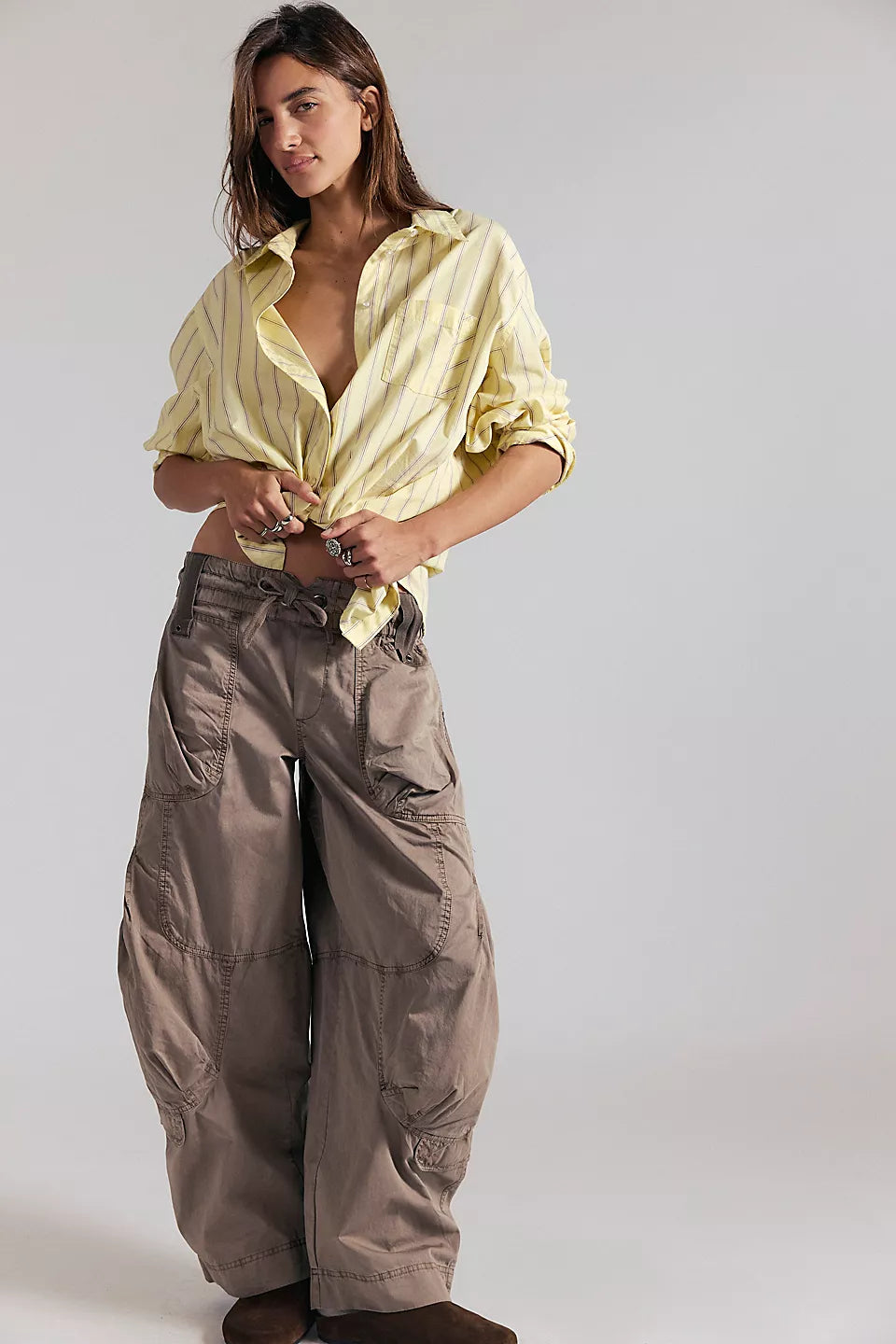 Free People Onset Parachute Pant in Dusted Cocoa