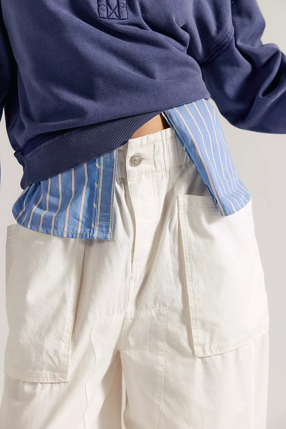 Free People Costa Straight Harem in Whisper White