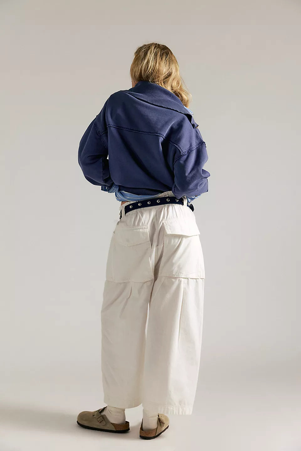 Free People Costa Straight Harem in Whisper White