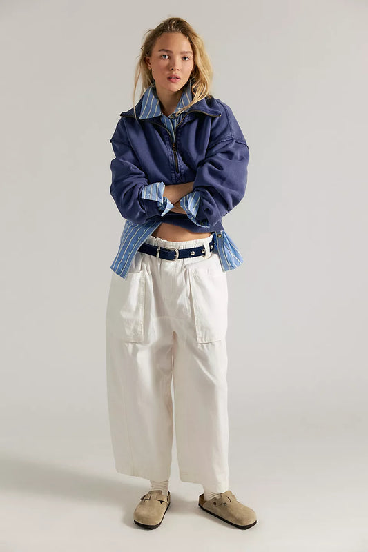 Free People Costa Straight Harem in Whisper White